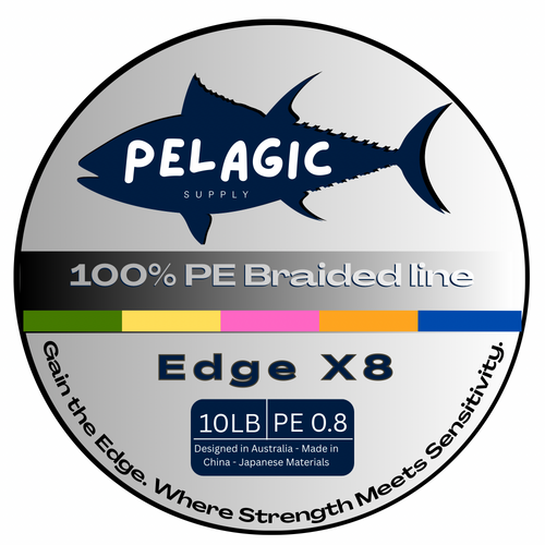 Pelagic Supply Edge X8 200m Braided Line multi coloured