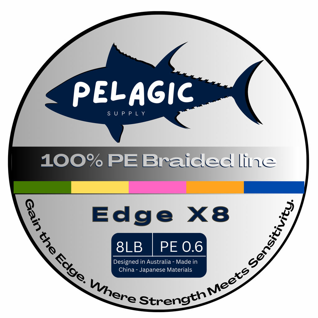 Pelagic Supply Edge X8 200m Braided Line multi coloured
