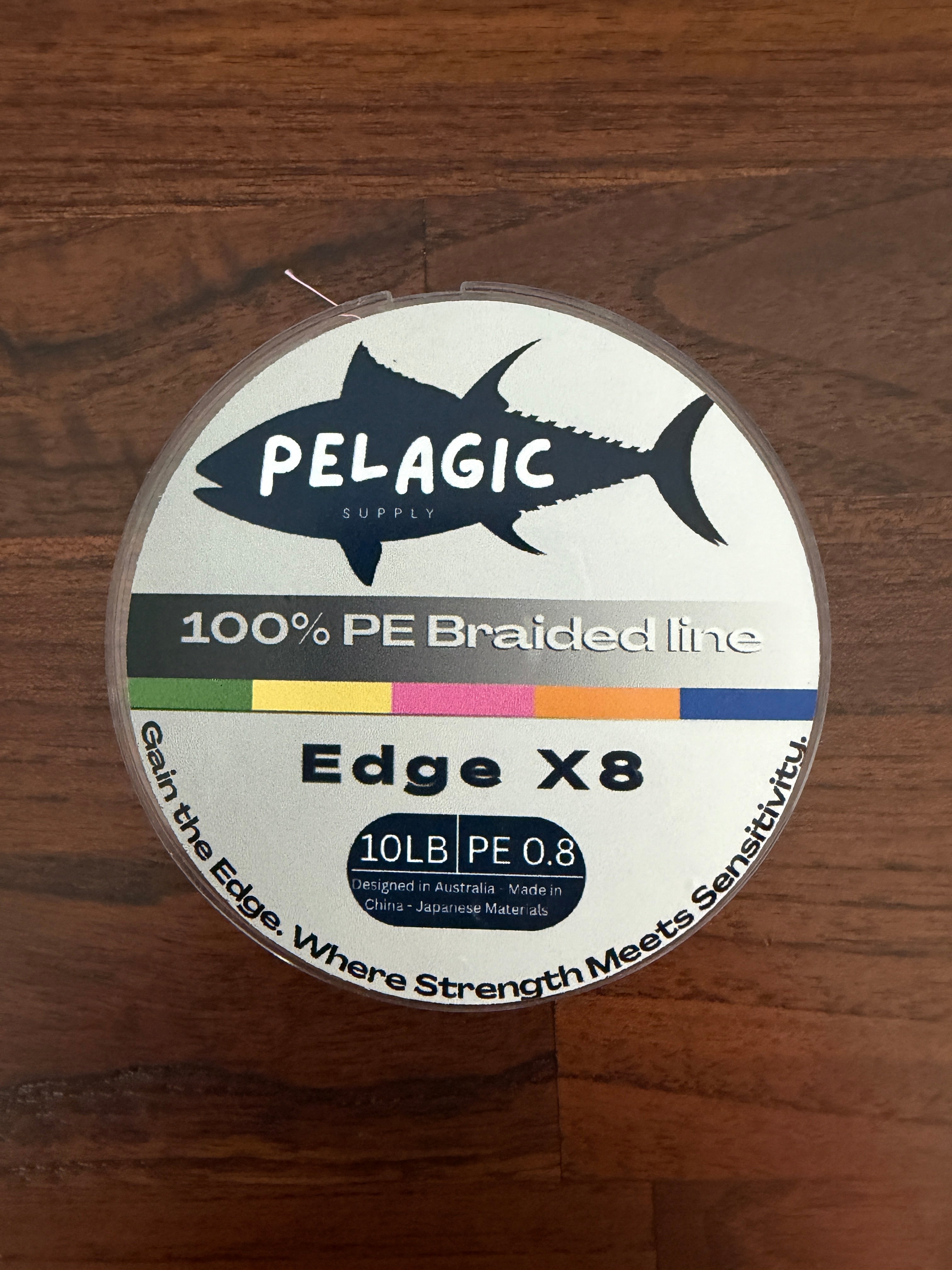 Pelagic Supply Edge X8 200m Braided Line multi coloured