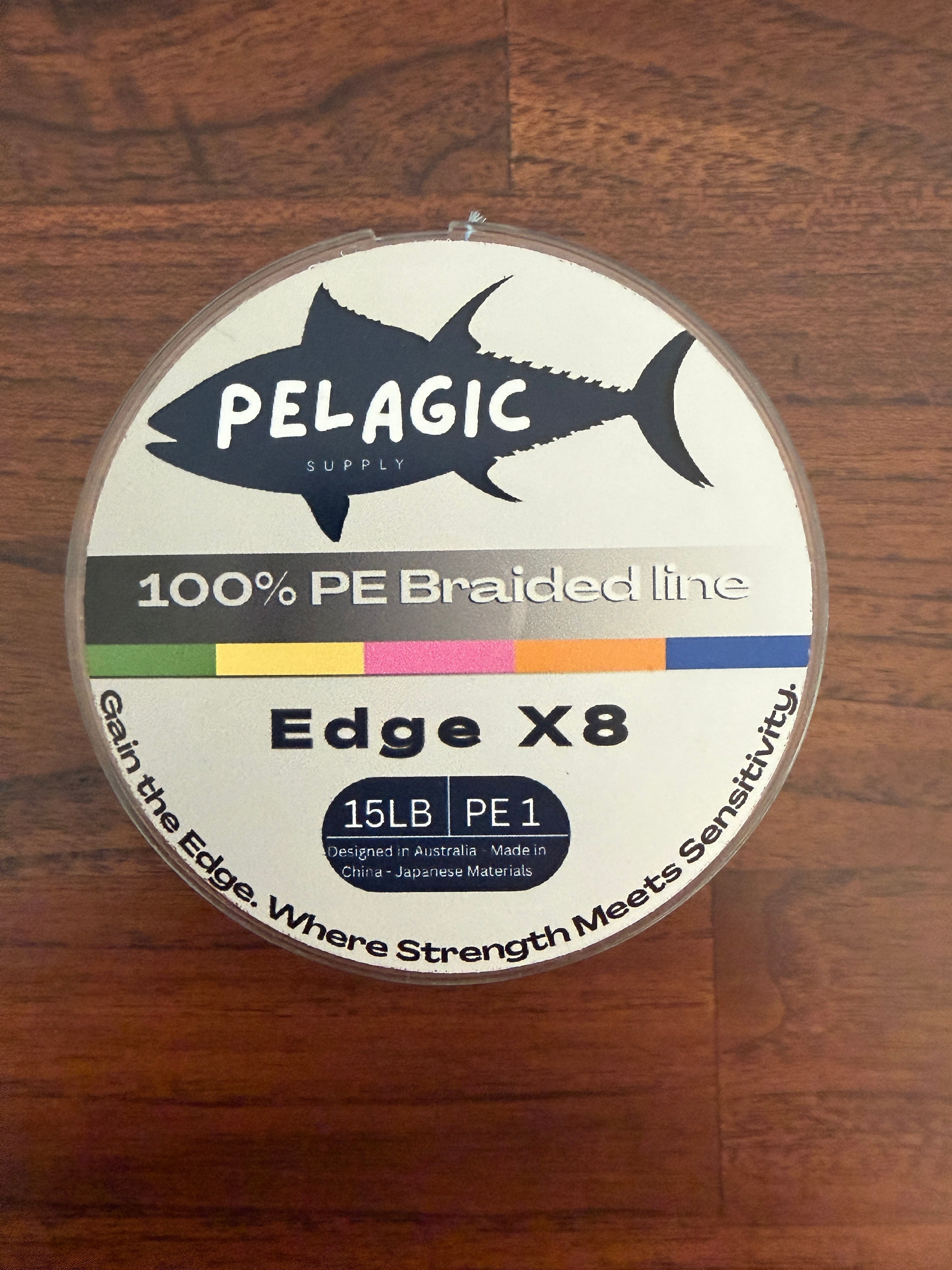 Pelagic Supply Edge X8 200m Braided Line multi coloured